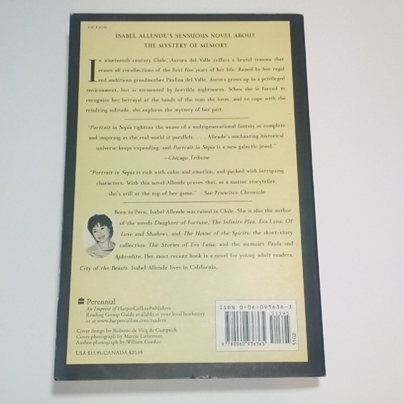 2/$15 Portrait In Sepia Paperback Isabel Allende - Picture 2 of 7